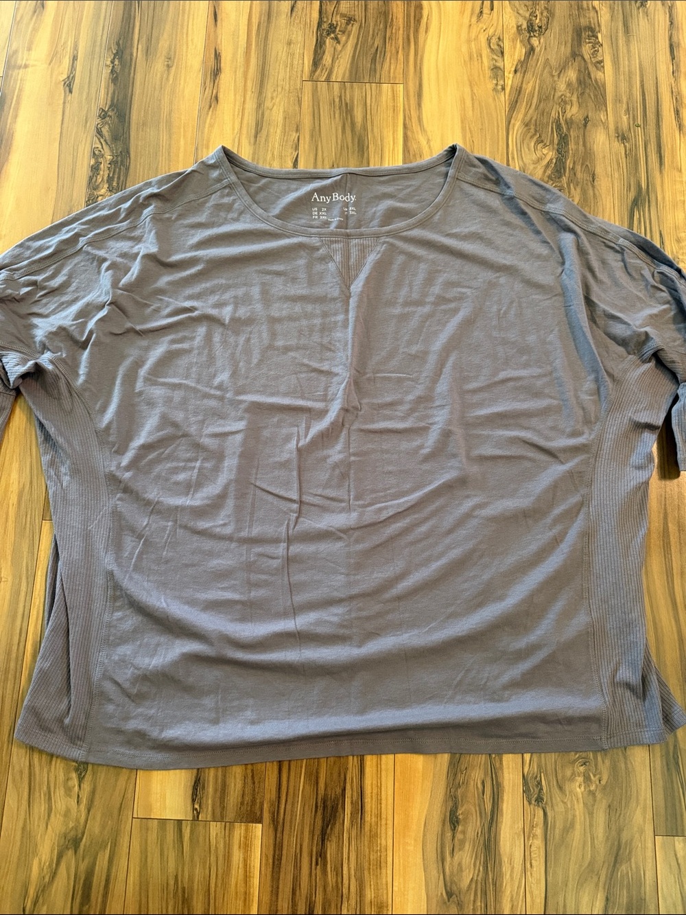 AnyBody Slate Gray drop shoulder top size 2X